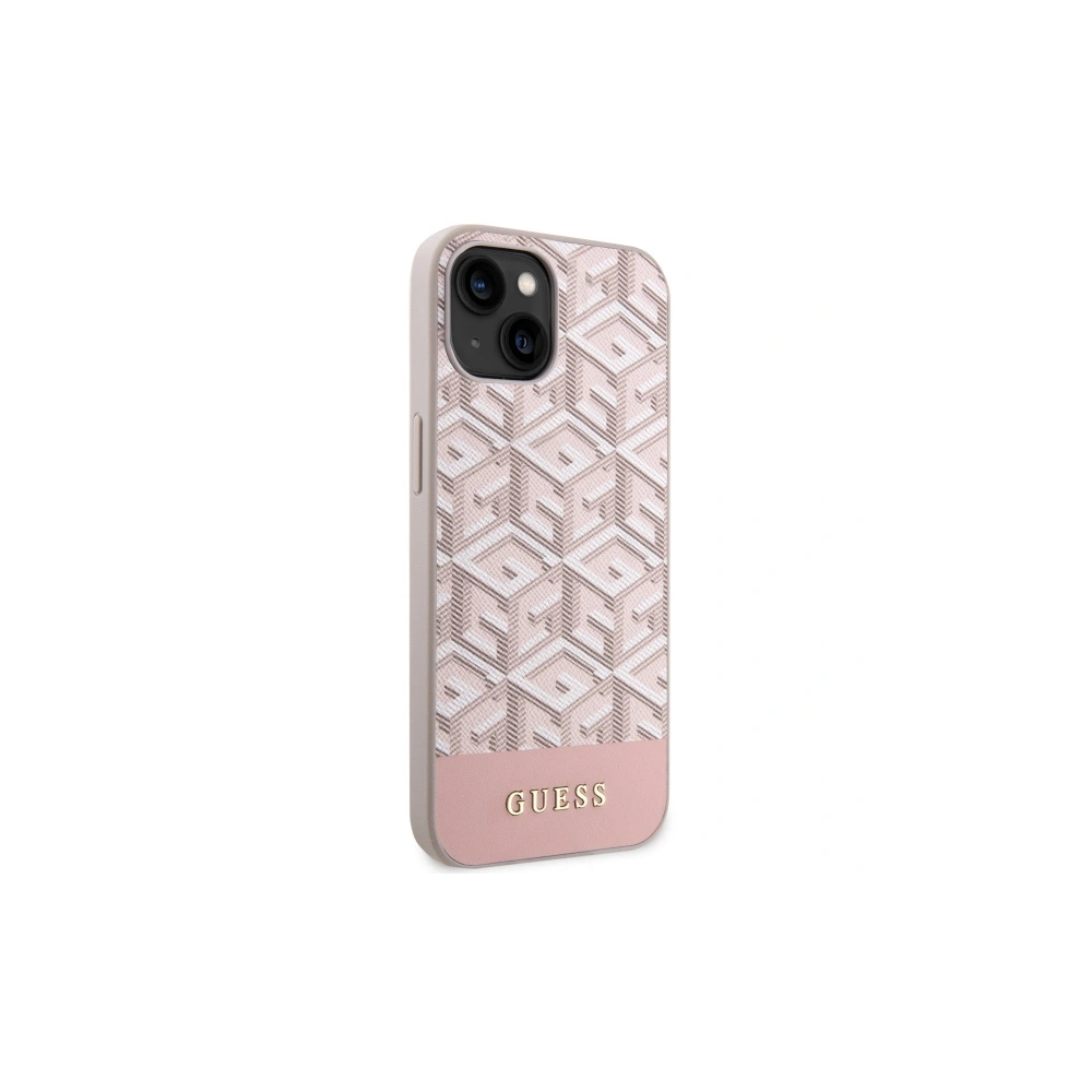 Etui Guess GUHMP14SHGCFSEP Apple iPhone 14 różowy/pink hard case GCube Stripes MagSafe