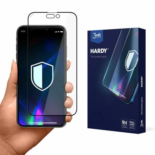 Kup 3MK Apple Gehärtetes Glas Hardy iPhone 14/14 Pro schwarz/schwarz - 3MK4882 - {ean13} - Sklep Home Screen