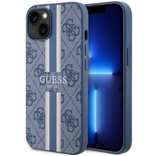 Kup Etui Guess GUHMP14SP4RPSB Apple iPhone 14 albastru/blue hardcase 4G Printed Stripes MagSafe - GUE2565 - {ean13} - Sklep Home Screen