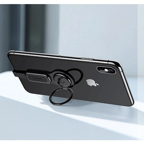 Kup Adaptor USAMS AU06 2w1 Lightning - 3,5mm + suport pentru telefon negru/black (US-SJ275) - USA946 - {ean13} - Sklep Home Screen