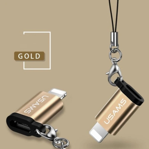 Kup USAMS microUSB/Lightning Adapter mit Umhängeband gold/gold (US-SJ152) - USA947 - {ean13} - Sklep Home Screen