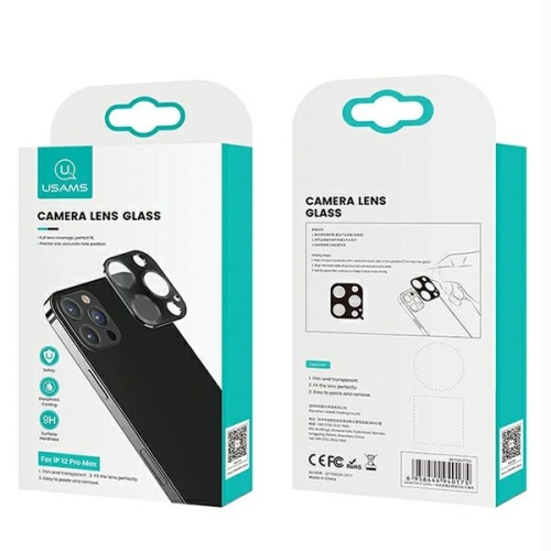 Buy USAMS Camera Lens Glass Apple iPhone 12 Pro black - USA948 - {ean13} - Home Screen Store Europe