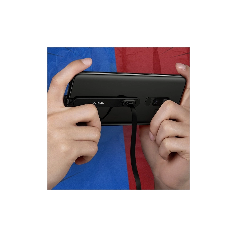 Kabel USAMS U9 USB-C 1,5m płaski czarny/black (US-SJ236)