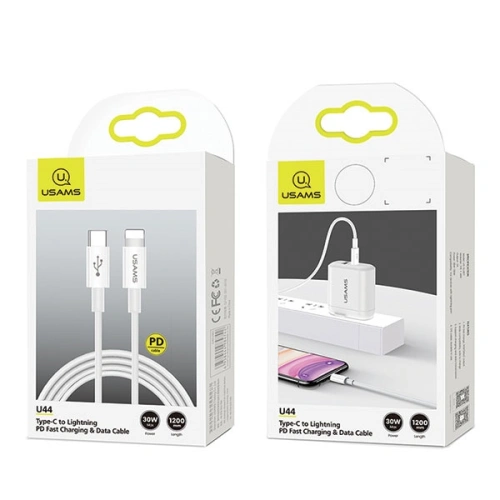 Kup 1.2m USAMS U44 USB-C/Lightning 30W PD Schnellladekabel grau/grau (US-SJ407) - USA954 - {ean13} - Sklep Home Screen