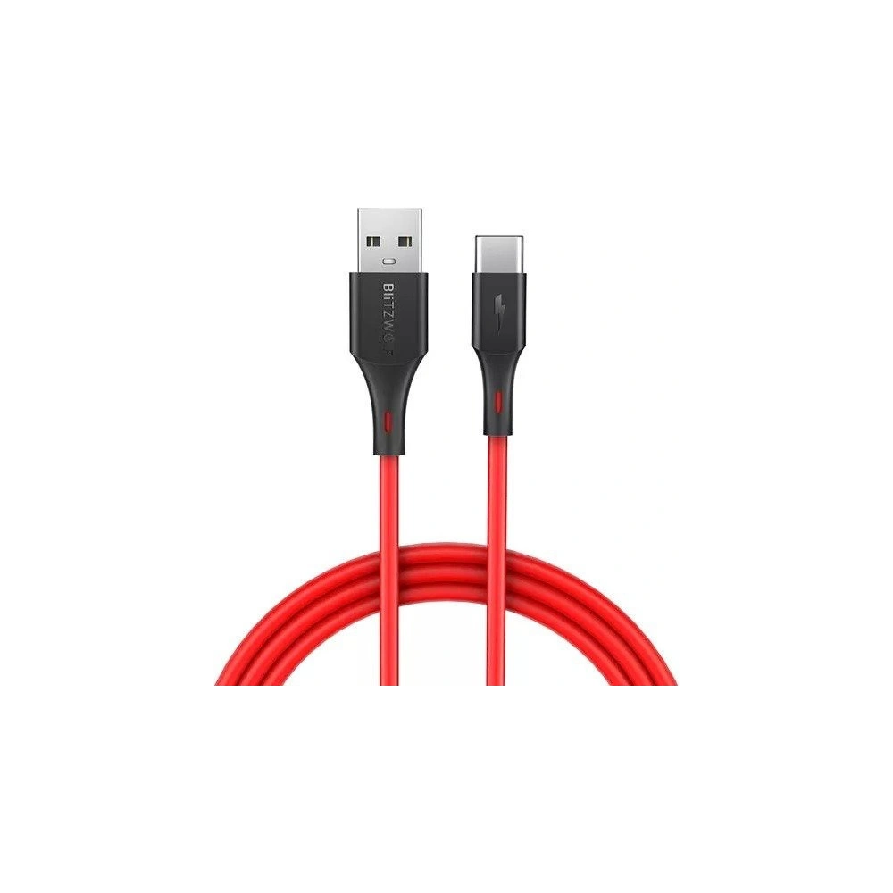 Kabel BlitzWolf BW USB-A/USB-C-TC15 3A 1.8m (czerwony)