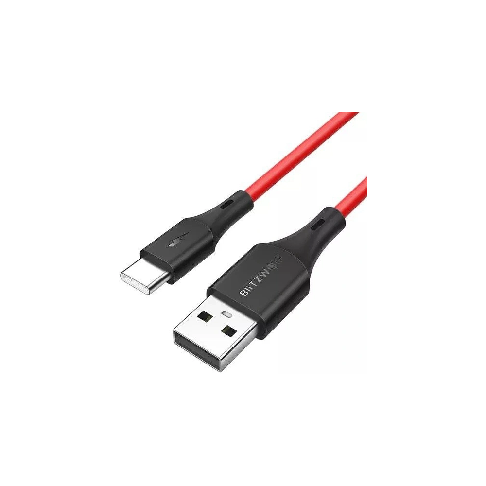 Kabel BlitzWolf BW USB-A/USB-C-TC15 3A 1.8m (czerwony)