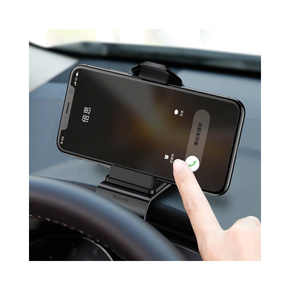 Uchwyt samochodowy Baseus Mouth na deskę rozdzielczą (czarny)