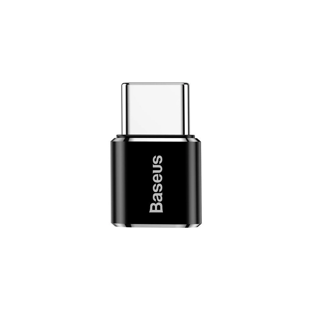 Adapter Baseus microUSB/USB-C - czarny