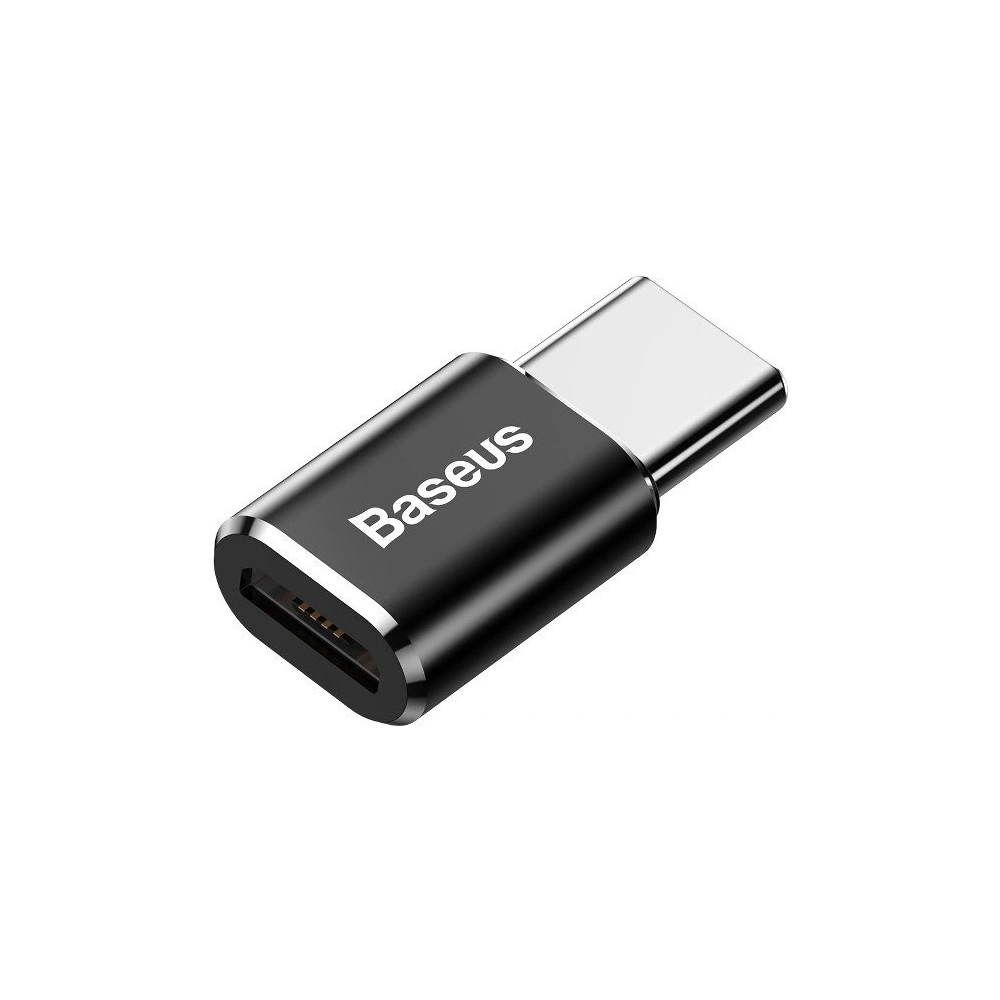 Adapter Baseus microUSB/USB-C - czarny