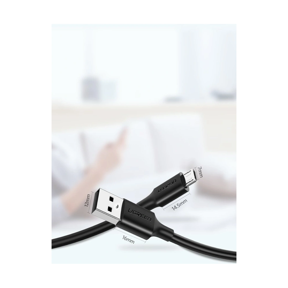 Kabel UGREEN USB-A/microUSB 2A 1m czarny