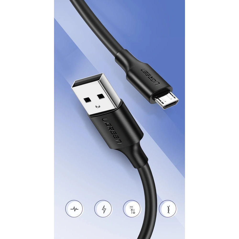 Kabel UGREEN USB-A/microUSB 2A 2m czarny