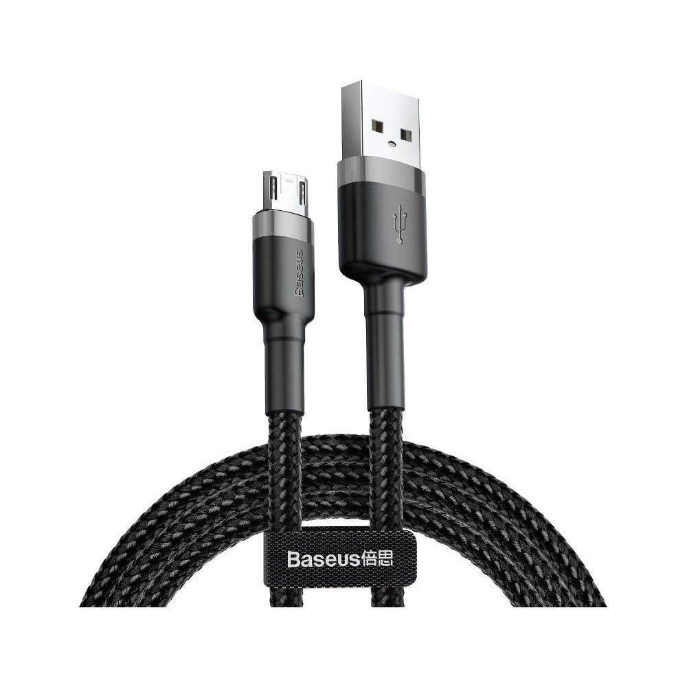 Kabel Baseus Cafule USB-A/microUSB 2.4A 1m (szaro-czarny)