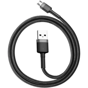 Kabel Baseus Cafule USB-A/microUSB 2.4A 1m (szaro-czarny)