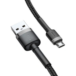Kabel Baseus Cafule USB-A/microUSB 2.4A 1m (šedo-černý)
