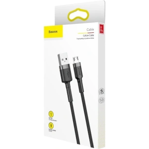 Kabel Baseus Cafule USB-A/microUSB 2.4A 1m (šedo-černý)