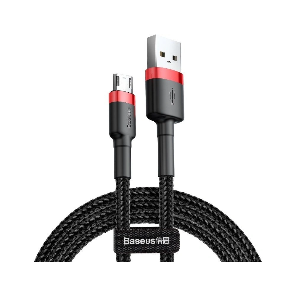Kabel Baseus Cafule USB-A/microUSB 2.4A 1m (czerwono-czarny)