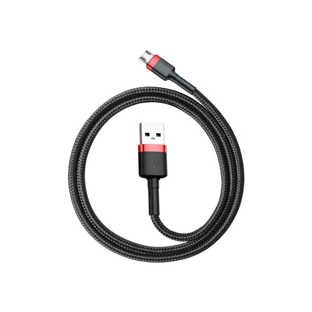 Kabel Baseus Cafule USB-A/microUSB 2.4A 1m (czerwono-czarny)