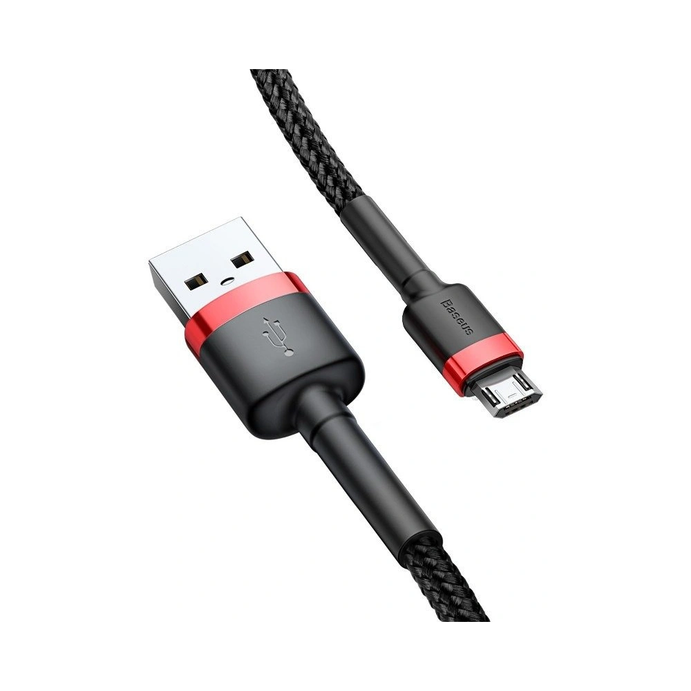 Kabel Baseus Cafule USB-A/microUSB 2.4A 1m (czerwono-czarny)