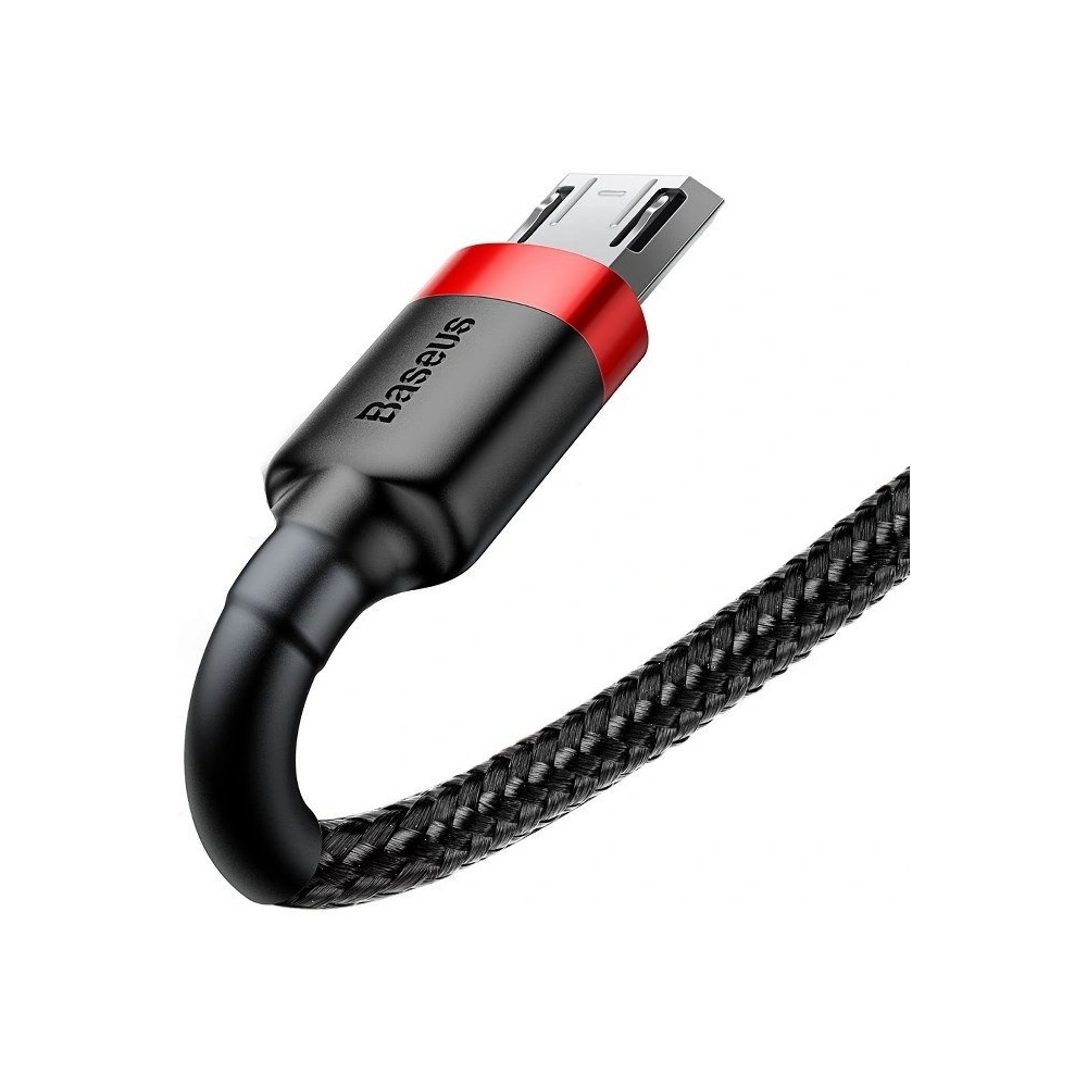 Kabel Baseus Cafule USB-A/microUSB 2.4A 1m (czerwono-czarny)