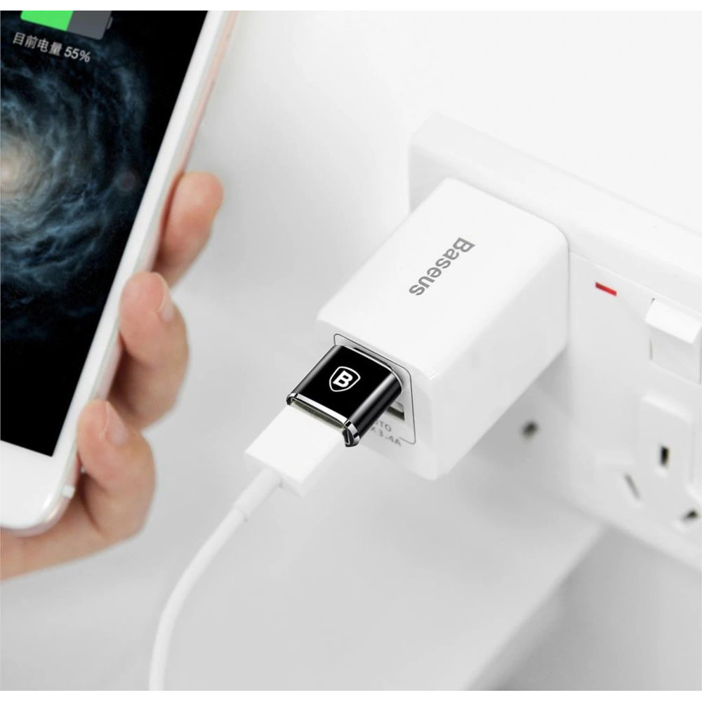 Adapter Baseus CATOTG-01 USB-A/USB-C OTG czarny