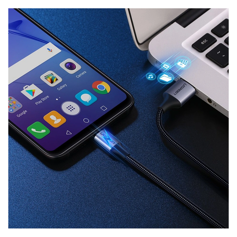Kabel UGREEN USB-A/microUSB 2m szary