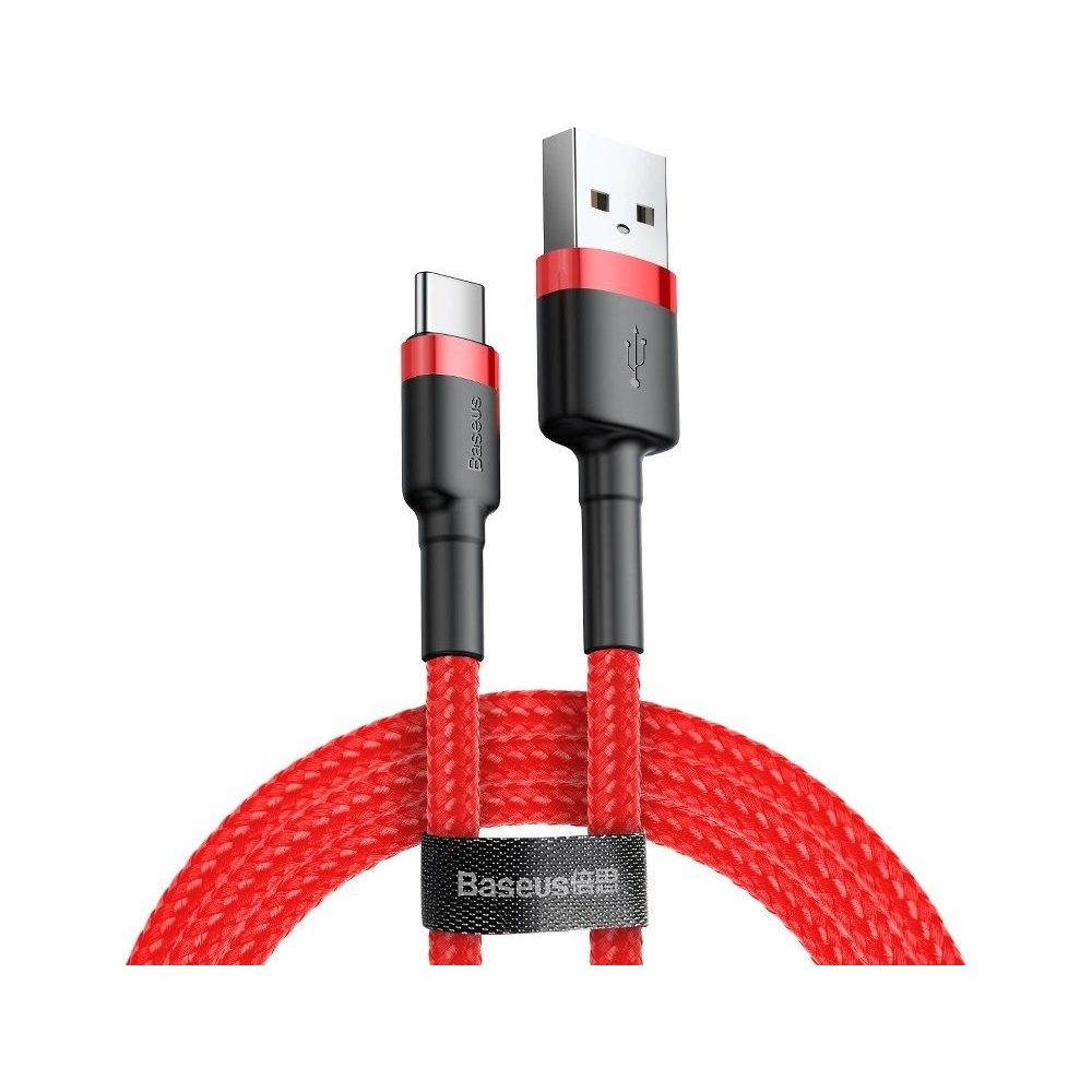 Kabel Baseus Cafule USB-A/USB-C 3A 0.5m (czerwony)