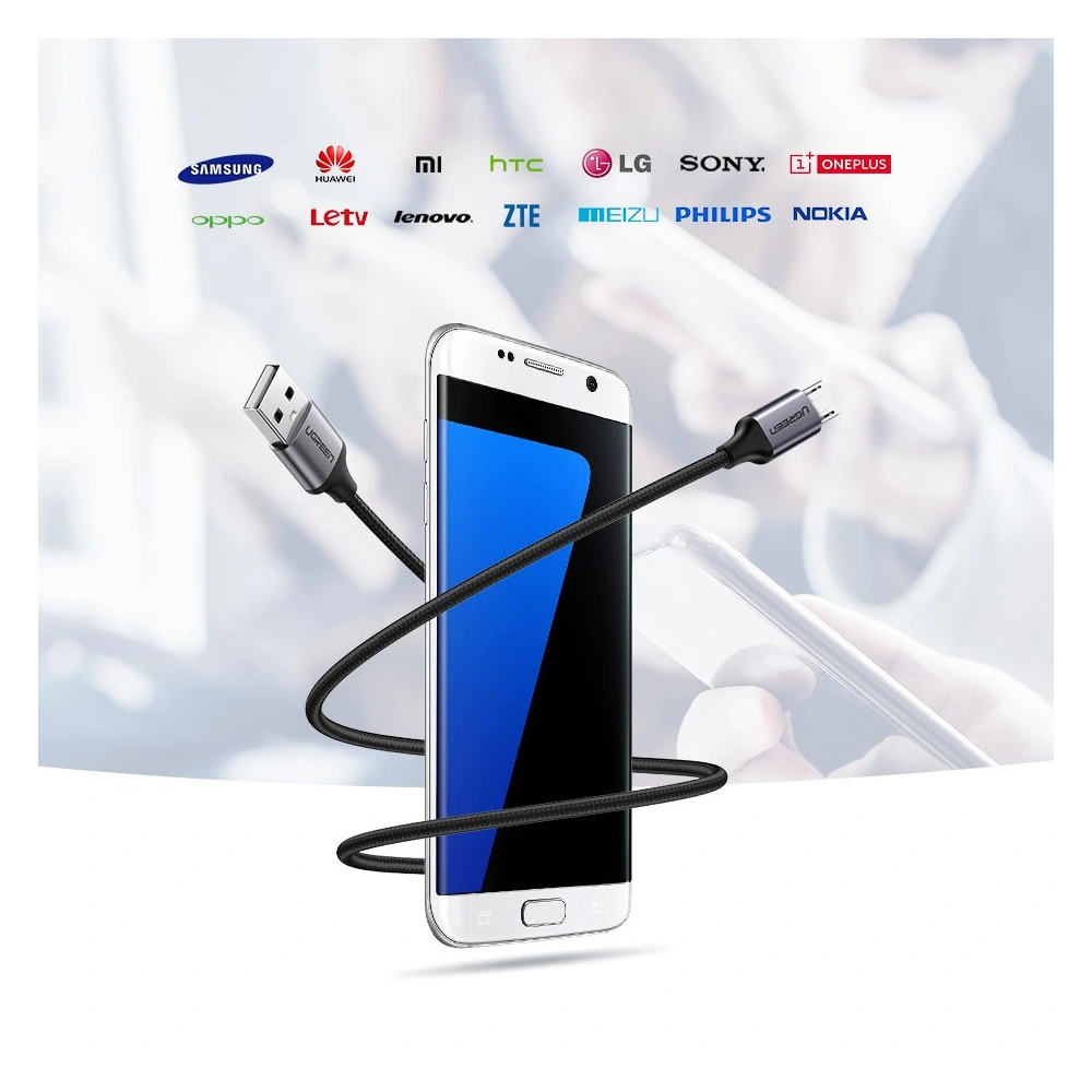 Kabel UGREEN USB-A/microUSB 2m szary