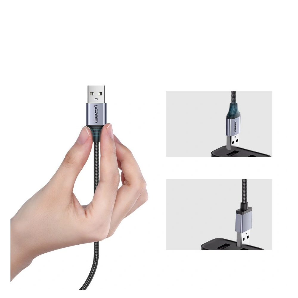 Kabel UGREEN USB-A/microUSB 2m szary