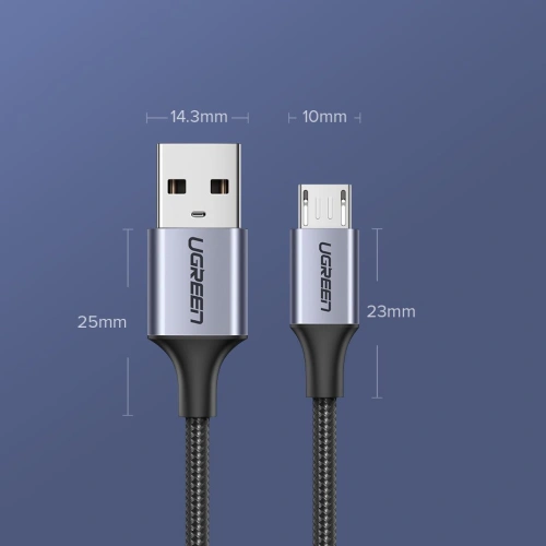 Kup Kabel UGREEN USB-A/microUSB 2m szary - UGR1559 - {ean13} - Sklep Home Screen