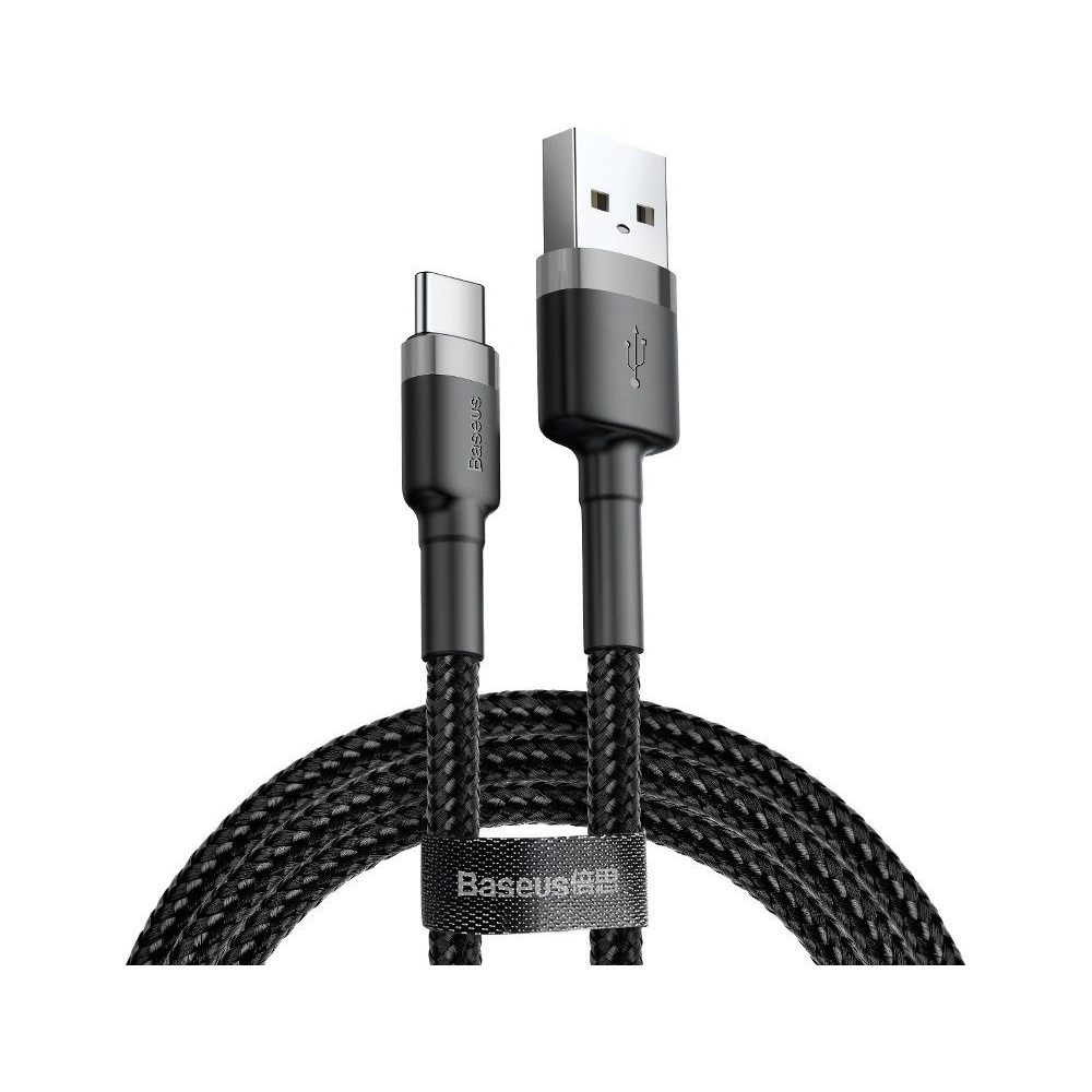 Kabel Baseus Cafule USB-A/USB-C 3A 0.5m (szaro-czarny)