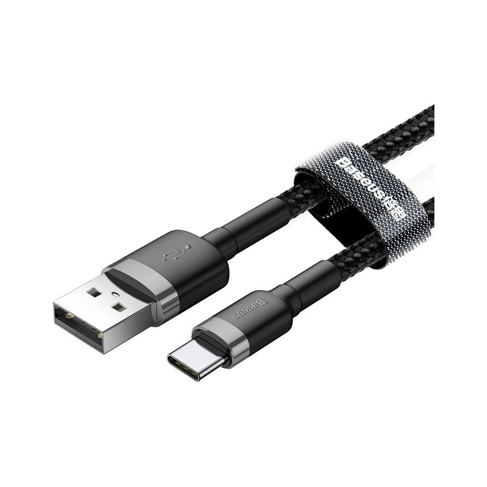 Kabel Baseus Cafule USB-A/USB-C 3A 0.5m (szaro-czarny)