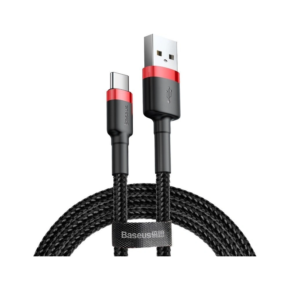 Kabel Baseus Cafule USB-A/USB-C 3A 1m (czerwono-czarny)
