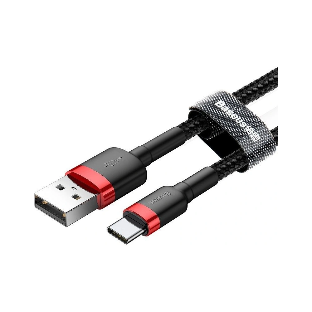 Kabel Baseus Cafule USB-A/USB-C 3A 1m (czerwono-czarny)