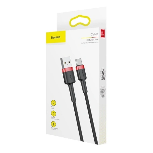 Kup Kábel Baseus Cafule USB-A/USB-C 3A 1m (piros-fekete) - BSU4103 - {ean13} - Sklep Home Screen