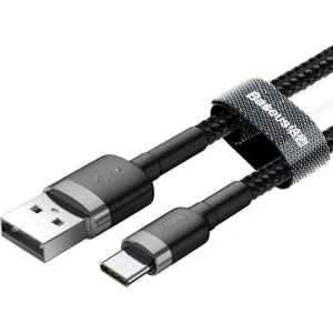 Kabel Baseus Cafule USB-A/USB-C 3A 1m (šedo-černý)