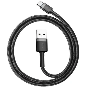 Kabel Baseus Cafule USB-A/USB-C 3A 1m (šedo-černý)