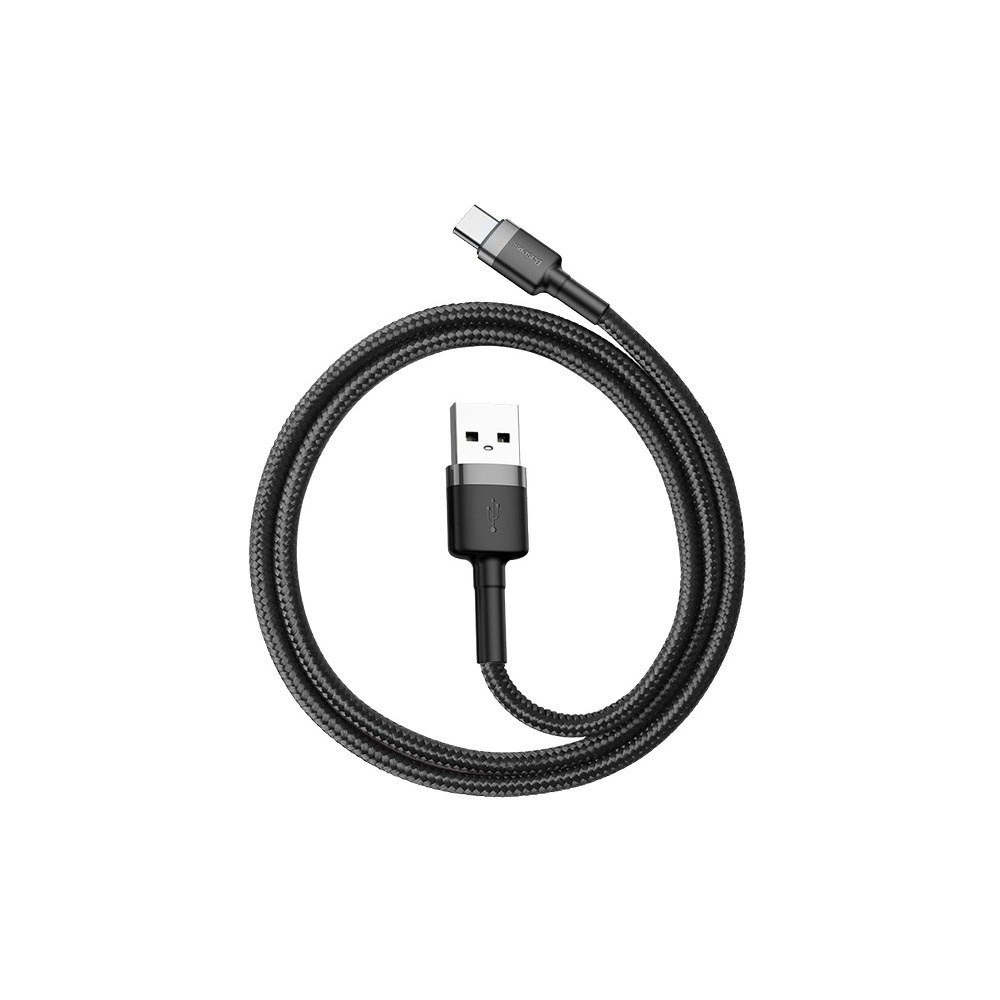 Kabel Baseus Cafule USB-A/USB-C 3A 1m (szaro-czarny)