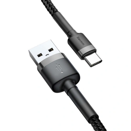 Kup Baseus Kabel Cafule USB-A/USB-C 3A 1m (grau/schwarz) - BSU4104 - {ean13} - Sklep Home Screen