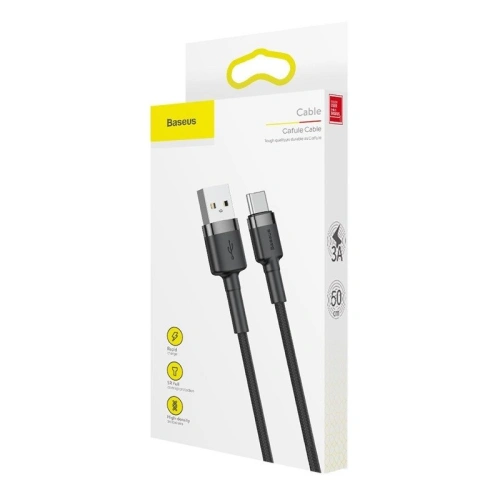 Kup Kabel Baseus Cafule USB-A/USB-C 3A 1m (šedo-černý) - BSU4104 - {ean13} - Sklep Home Screen