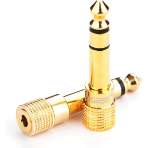 Adapter UGREEN 3,5mm mini jack/6,3mm jack złoty