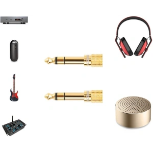 Adapter UGREEN 3,5mm mini jack/6,3mm jack złoty