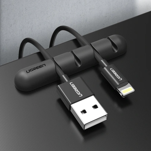Kup Organizer pentru cabluri UGREEN LP114 autocolant 4 sloturi negru [2 PACK] - UGR1564 - {ean13} - Sklep Home Screen