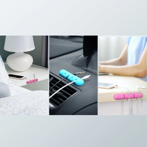 Kup Organizer pentru cabluri UGREEN LP114 autocolant 4 sloturi negru [2 PACK] - UGR1564 - {ean13} - Sklep Home Screen