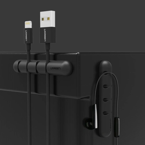 Kup Organizer pentru cabluri UGREEN LP114 autocolant 4 sloturi negru [2 PACK] - UGR1564 - {ean13} - Sklep Home Screen