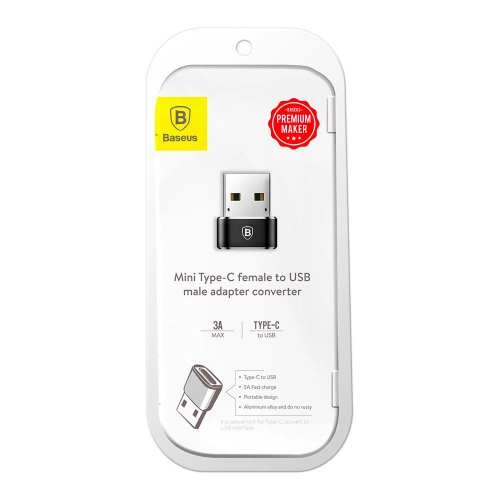 Kup Baseus Adapter USB-C/USB-A schwarz - BSU4106 - {ean13} - Sklep Home Screen