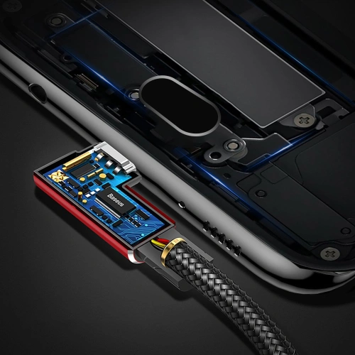 Kup Cablul unghiular Baseus MVP Elbow USB-A/microUSB 2m 1.5A negru - BSU4109 - {ean13} - Sklep Home Screen