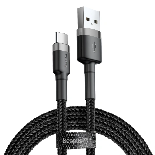 Kup Baseus Kabel Cafule USB-A/USB-C QC 3.0 2A 2M schwarz/grau - BSU268GRYBLK - {ean13} - Sklep Home Screen