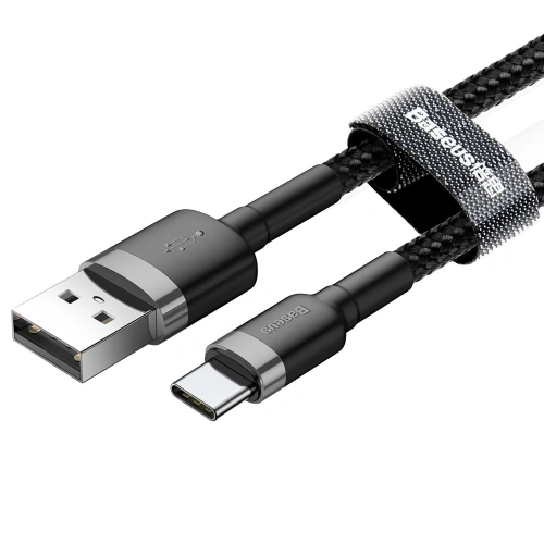 Kup Baseus Kabel Cafule USB-A/USB-C QC 3.0 2A 2M schwarz/grau - BSU268GRYBLK - {ean13} - Sklep Home Screen