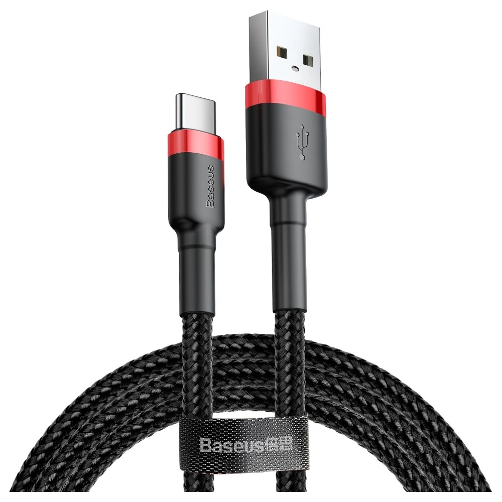 Kabel Baseus Cafule USB-A/USB-C QC 3.0 2A 2M czarno-czerwony