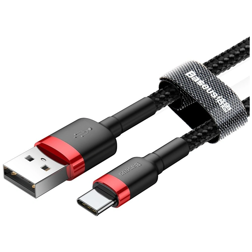 Kabel Baseus Cafule USB-A/USB-C QC 3.0 2A 2M czarno-czerwony
